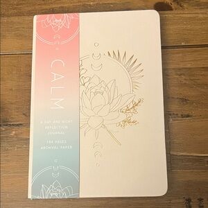 Calm Day & Night Reflection Journal with Gold Accents